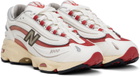New Balance White & Red 1000 Sneakers