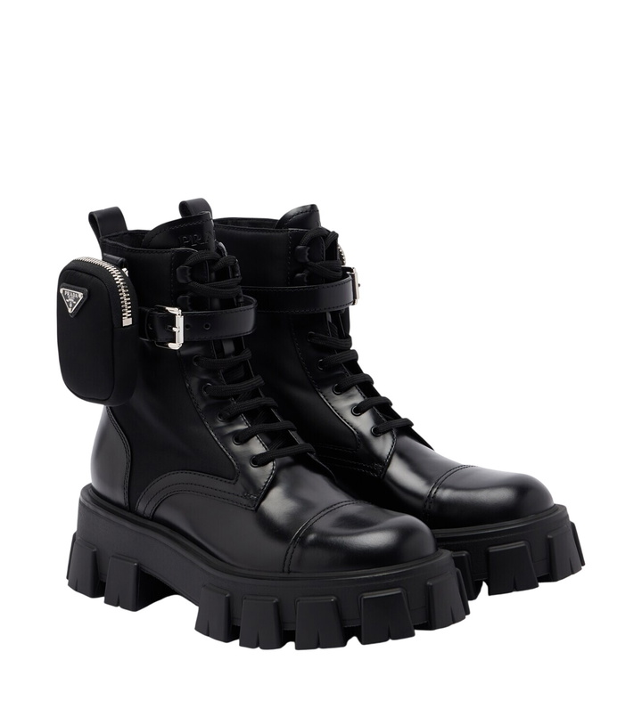 Photo: Prada Monolith leather ankle boots