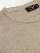 Zegna - Oasi Cashmere and Linen-Blend Sweater - Neutrals