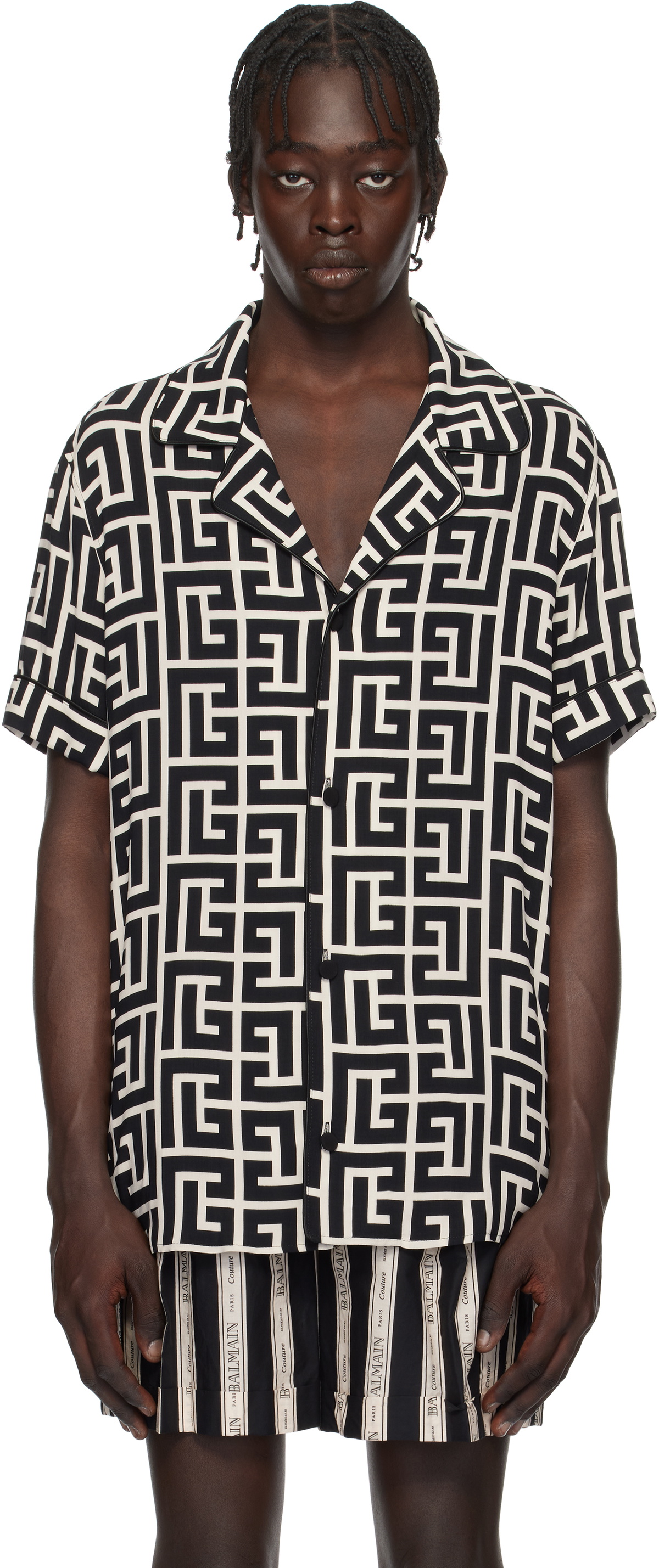 BALMAN  シャツ BALMAIN - ラスト1点BALMAIN SIGNATURE EMBDRY T-SHIRT-BULKY