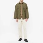Beams Plus Men's 12g Knitted Polo Shirt in Khaki