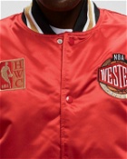 Mitchell & Ness Nba Heavyweight Satin Jacket Update All Star West Red - Mens - Bomber Jackets/Team Jackets