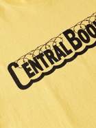 Central Bookings Intl™️ - Logo-Print Cotton-Jersey T-Shirt - Yellow