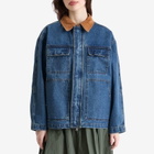 DUNST Women's Unisex Vintage Denim Work Jacket in Classic Blue