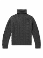 Nili Lotan - Gio Cable-Knit Cashmere Rollneck Sweater - Gray