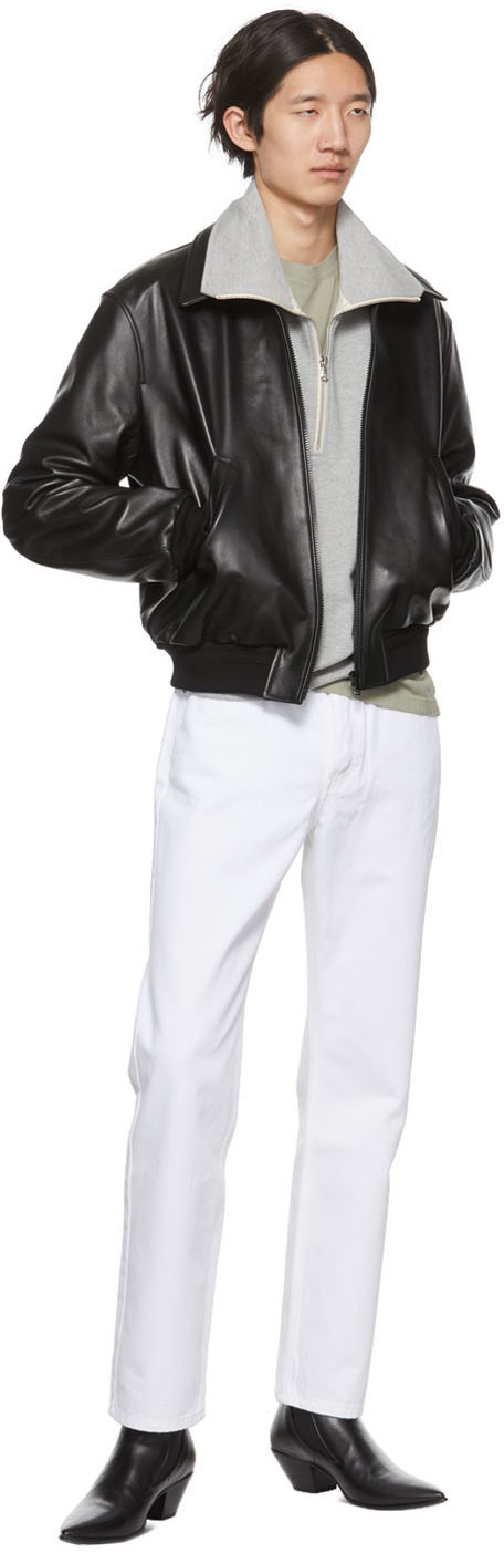Recto White Straight-Leg Jeans