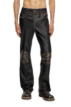 Diesel Distressed leather pants - Pants Mens in Black