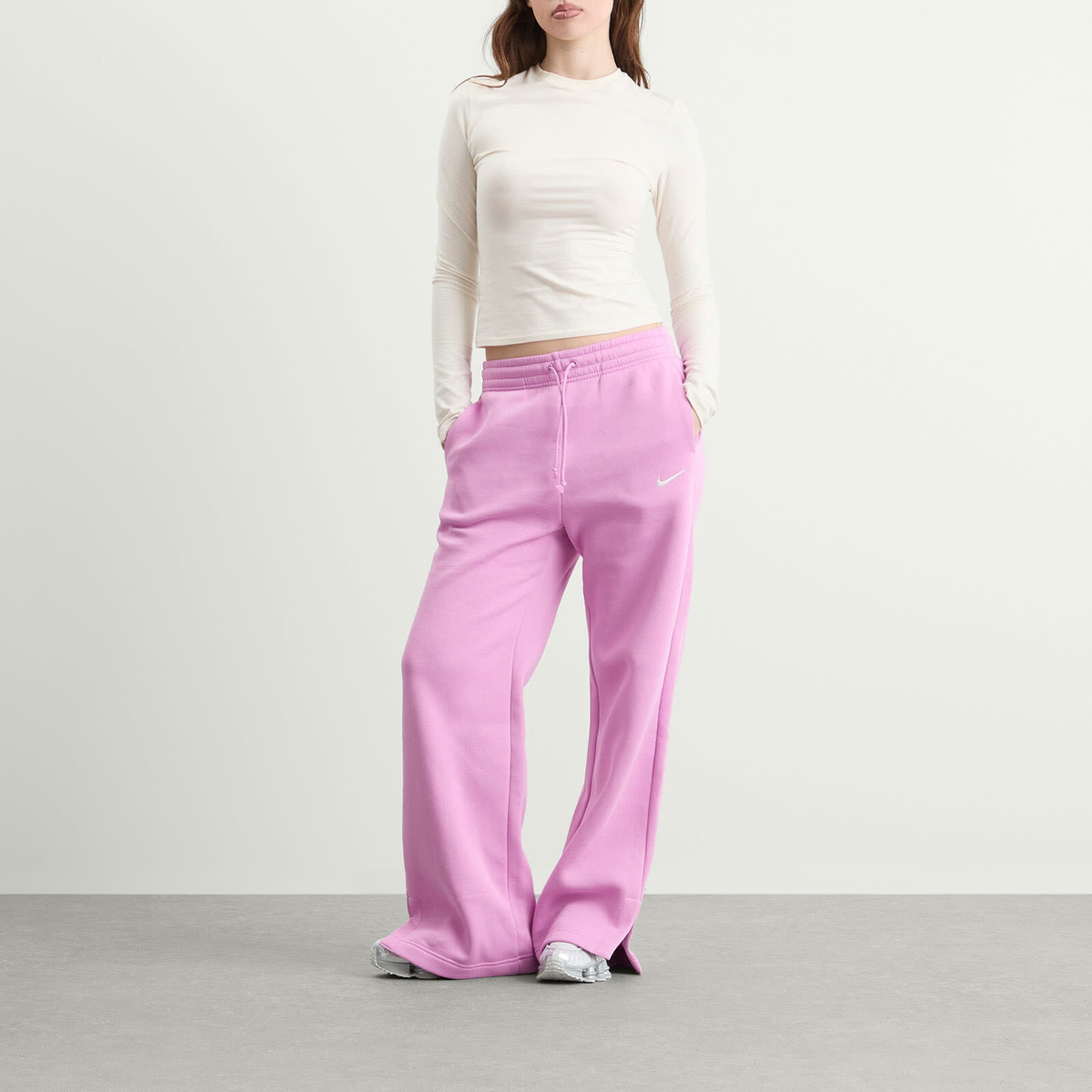 Nike Women's NSW Phoenix Sweatpants in Lt Magenta/Sail