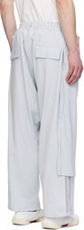 Y-3 Gray 3-Stripes Openhem TP Sweatpants
