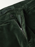 Aspesi - Straight-Leg Cotton-Velvet Trousers - Green