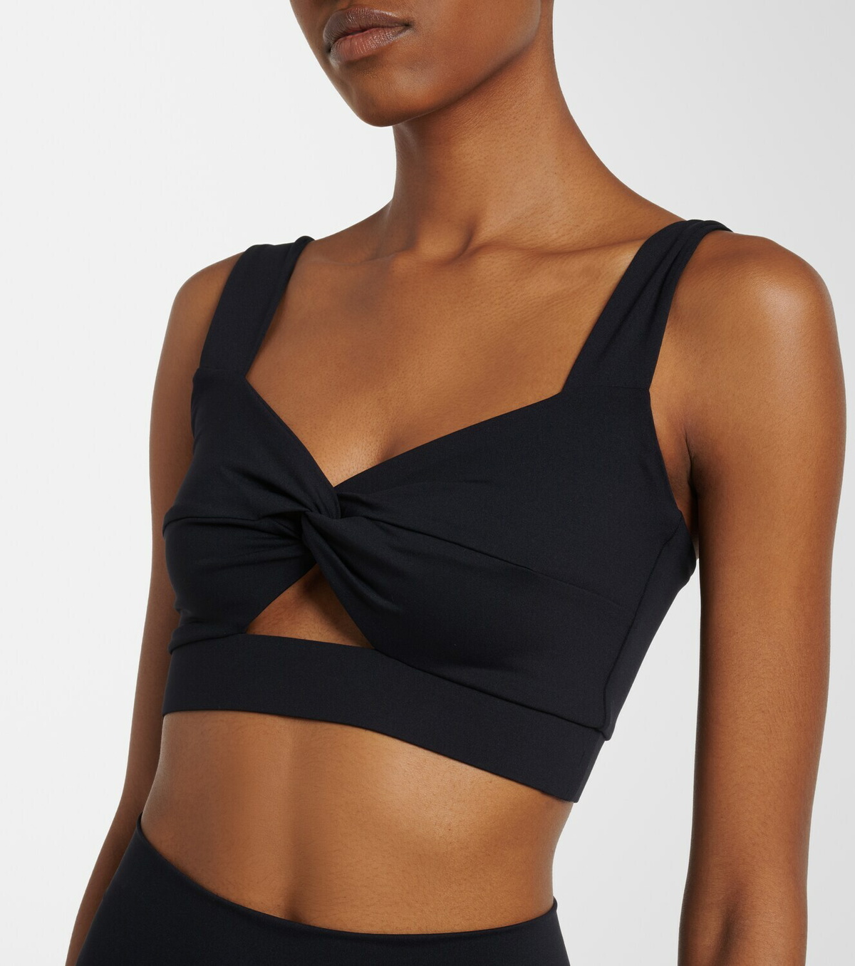 Norba Shell cutout ruched sports bra