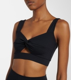 Norba Shell cutout ruched sports bra