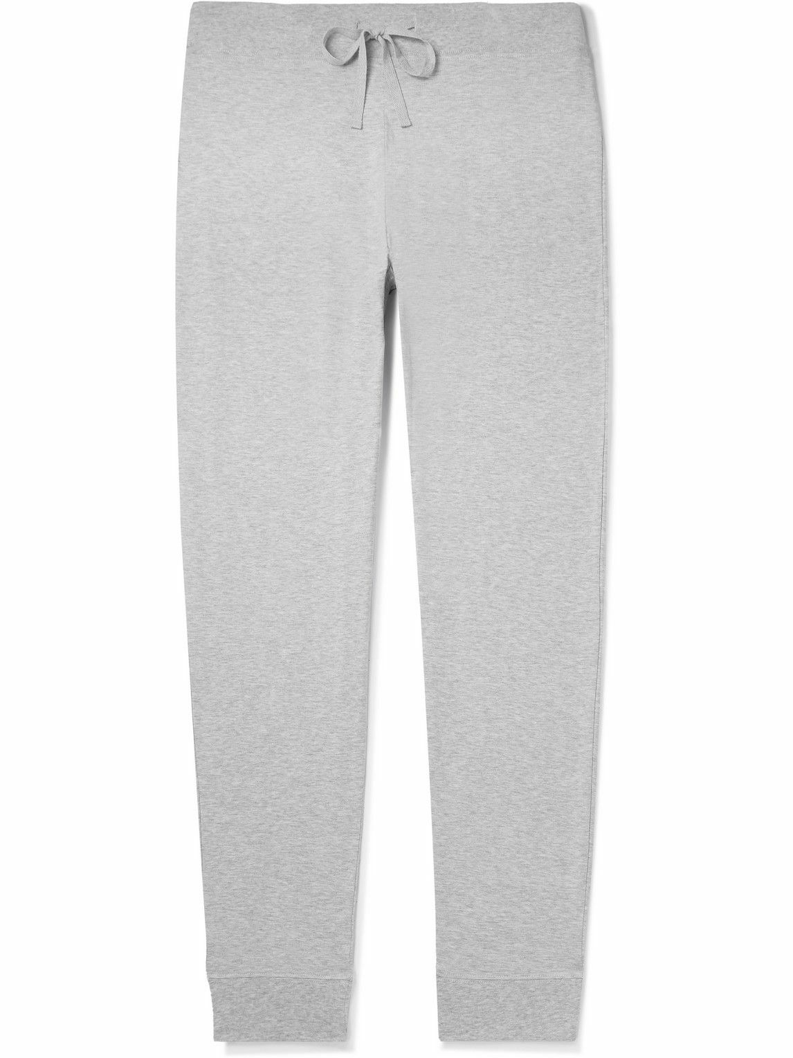 Håndværk - Tapered Cotton-Jersey Pyjama Trousers - Gray