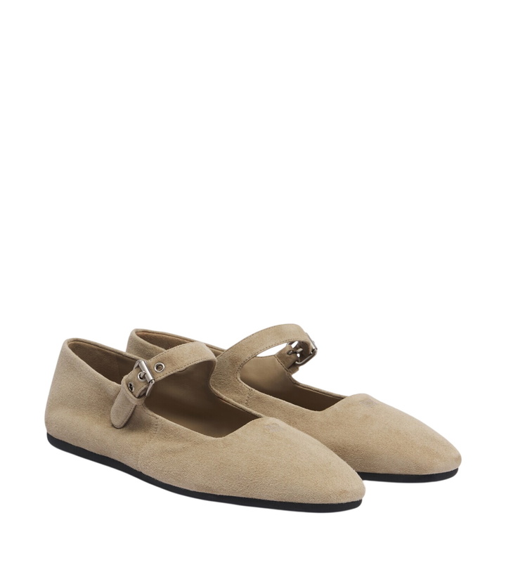 Photo: Miu Miu Suede Mary Jane flats