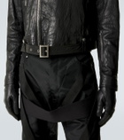 Rick Owens Dracubiker belted leather jacket