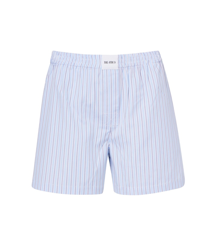 Photo: The Attico Striped cotton shorts
