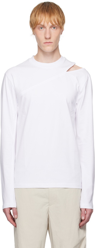 Photo: HELIOT EMIL White Pleistos Long Sleeve T-shirt
