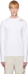 HELIOT EMIL White Pleistos Long Sleeve T-shirt