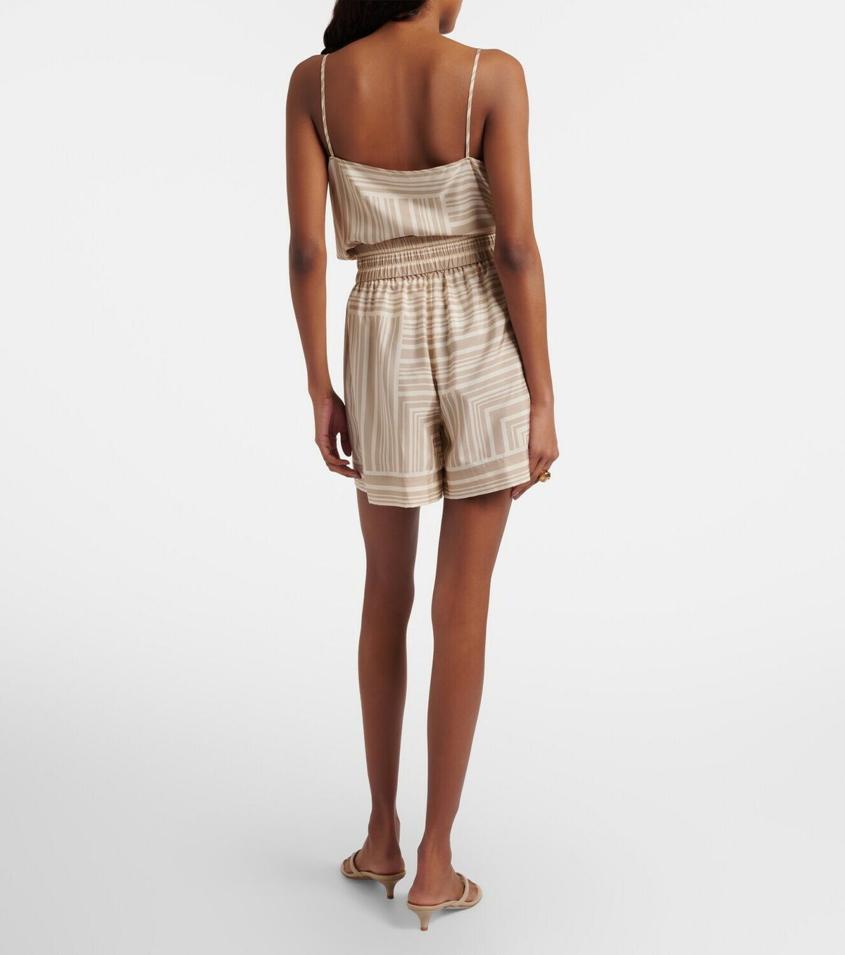 Joseph Laven checked silk shorts