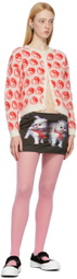 Ashley Williams Off-White & Red Patterned Yin Yang Cardigan