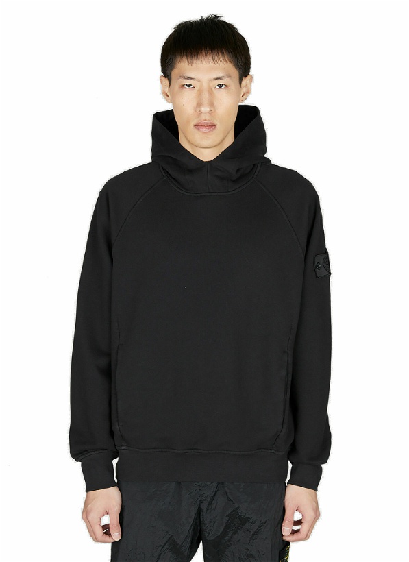 Photo: Stone Island Shadow Project - Compass Patch Hooded Sweatshirt in Black