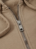 Dolce&Gabbana - Oversized Logo-Appliquéd Cotton-Jersey Zip-Up Hoodie - Brown