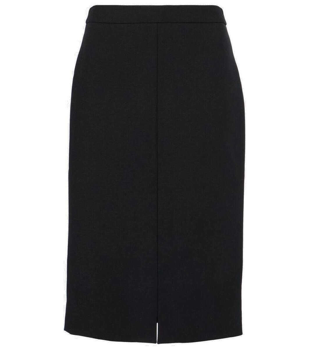 Dolce & Gabbana Black Nylon Pencil Cut High Waist Mini Skirt