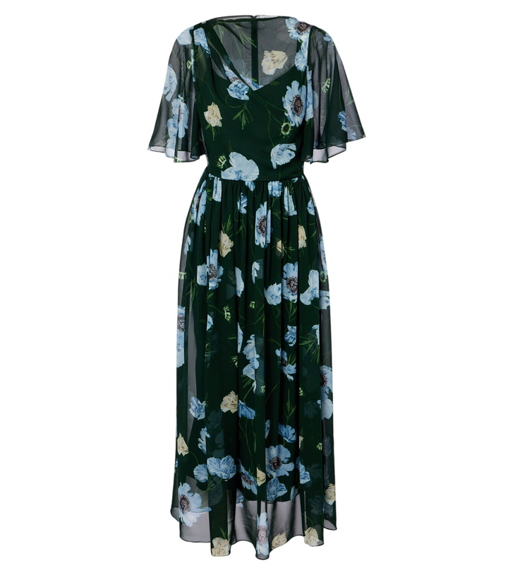 Photo: Erdem Floral draped silk voile midi dress