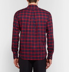 Barena - Slim-Fit Checked Cotton-Twill Half-Placket Shirt - Men - Red