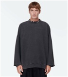 Balenciaga Embellished cotton fleece sweatshirt