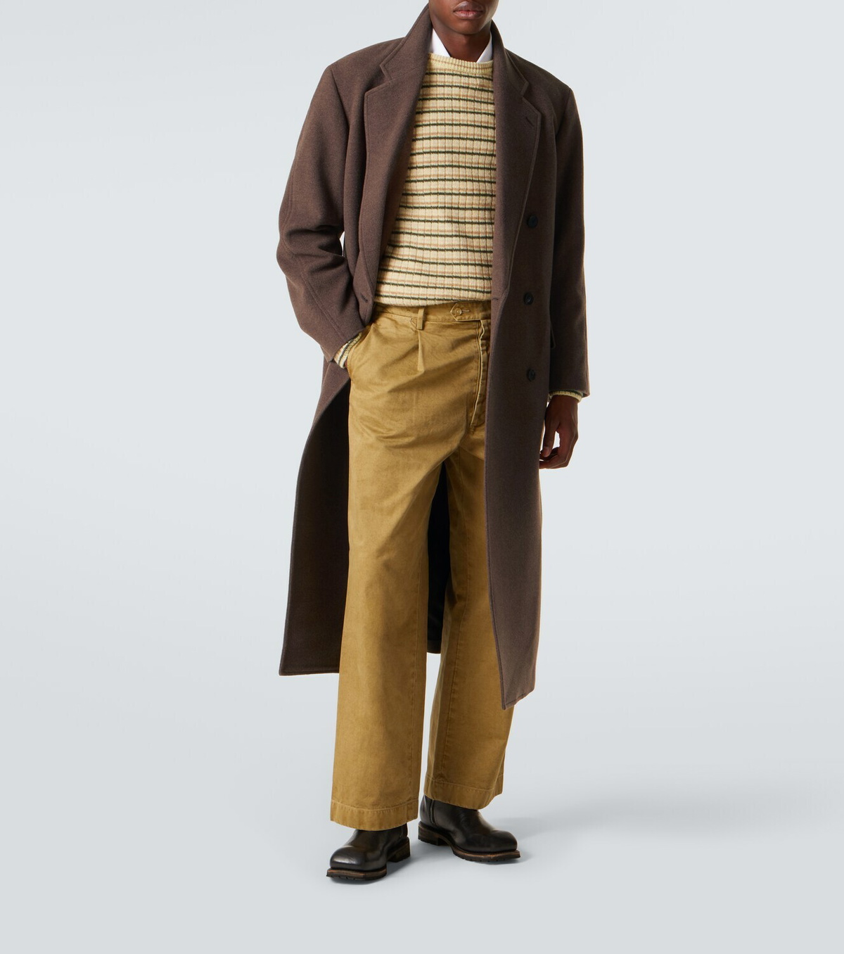 AURALEE DOUBLE BREASTED COAT サイズ3 AURALEE virgin-wool double-breasted coat | REVERSIBLE