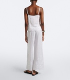 Eres Albatre embroidered linen wide-leg pants