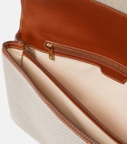 Loro Piana Alba Large canvas clutch