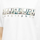 Napapijri Men's Telemark Graphic Logo T-Shirt in Bright White