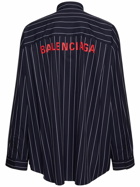BALENCIAGA - Striped Oversized Cotton Blend Shirt