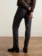TOM FORD - Slim-Fit Wool and Silk-Blend Suit Trousers - Brown