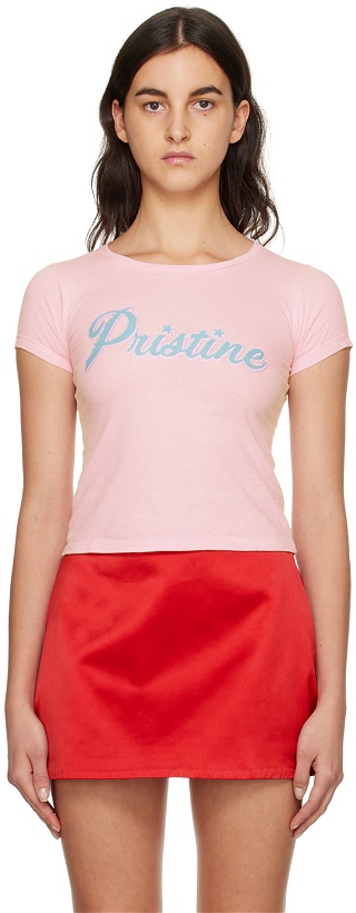 Photo: Pristine SSENSE Exclusive Pink Glitter T-Shirt