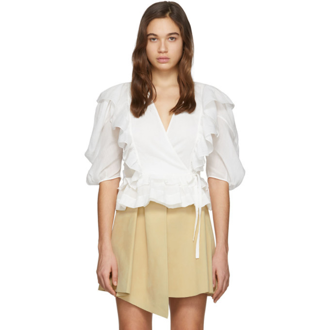 Chloé: Off-White Bow Tank Top