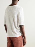 Séfr - Tolomo Oversized Textured Cotton-Blend T-Shirt - White