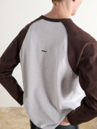 WTAPS - Ian Logo-Embroidered Cotton-Jersey T-Shirt - Gray