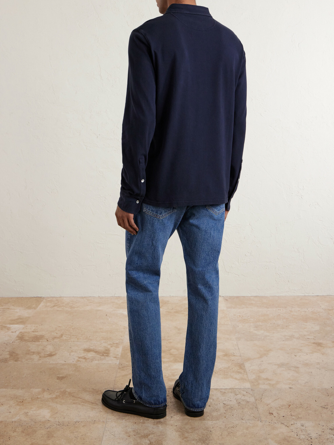 Hartford - Cotton-Piqué Polo Shirt - Blue