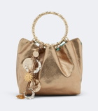 Aquazzura Night Stars Mini leather bucket bag