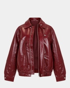 Steve Madden Dave Coat Tops in Burgundy