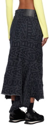 Marc Jacobs Black 'The Monogram' Midi Skirt