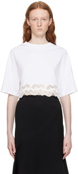 Stella McCartney White Lace Trim T-Shirt