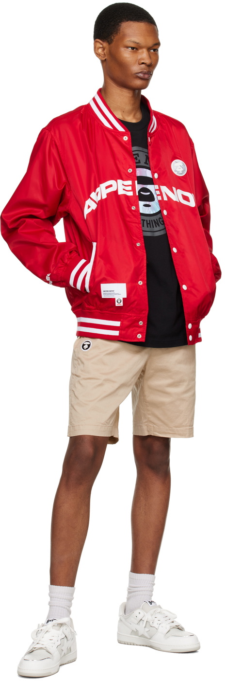 Red Supreme Champion Satin Varsity Jacket - Maker of Jacket