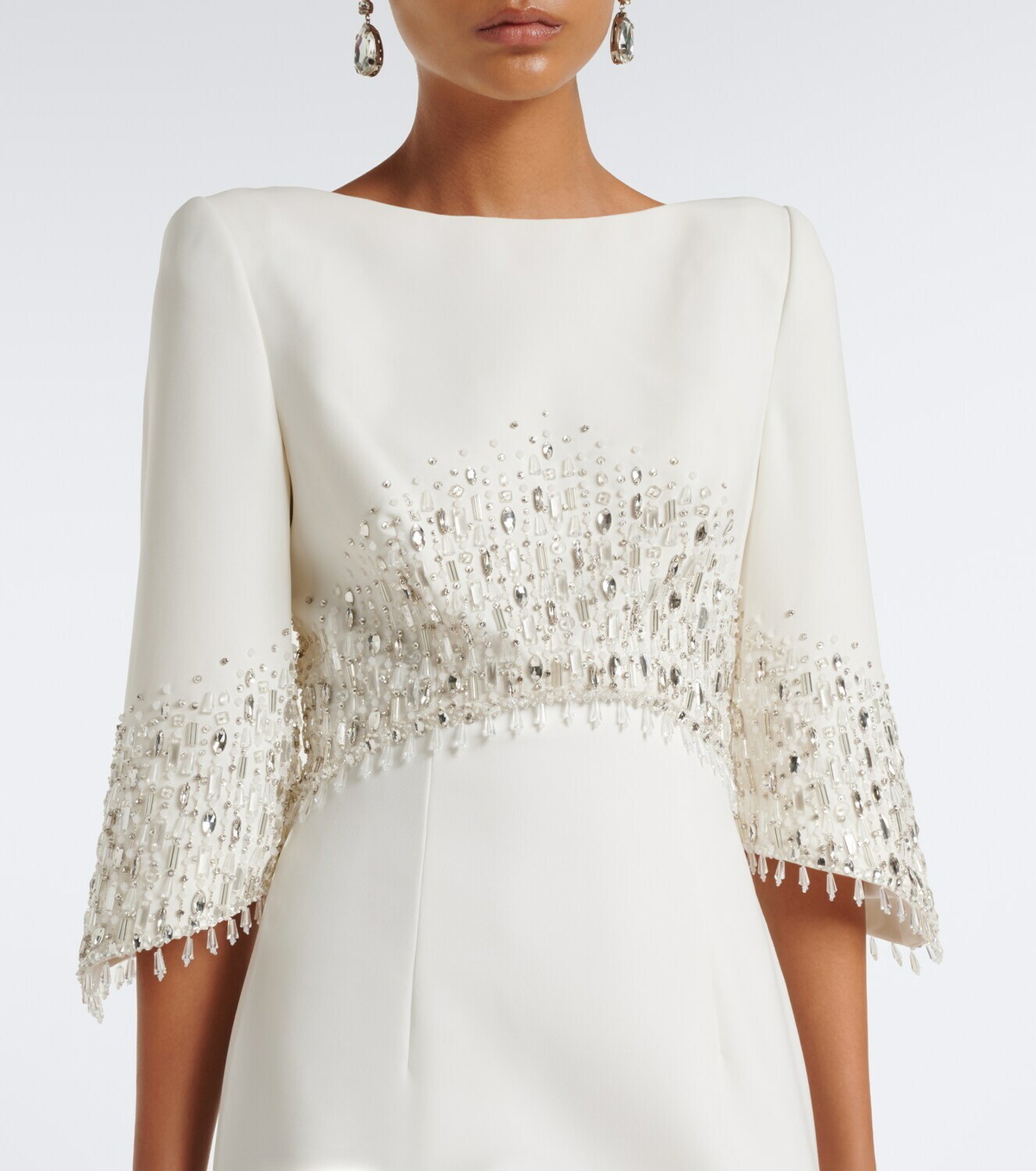 Jenny Packham Bridal Electra embellished crêpe gown