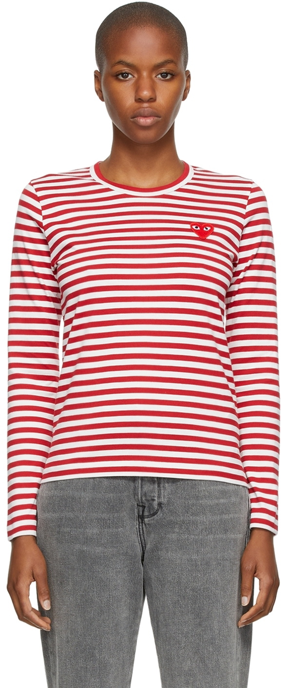 COMME des GARÇONS PLAY Striped Long Sleeve T-Shirt