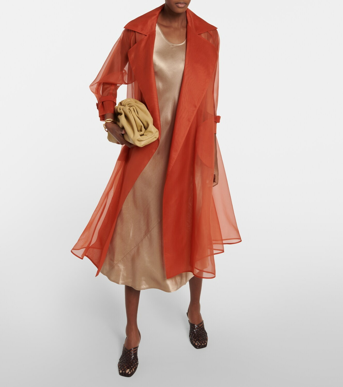 Max Mara - Rauche silk organza trench coat