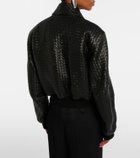 Bottega Veneta Intrecciato leather jacket